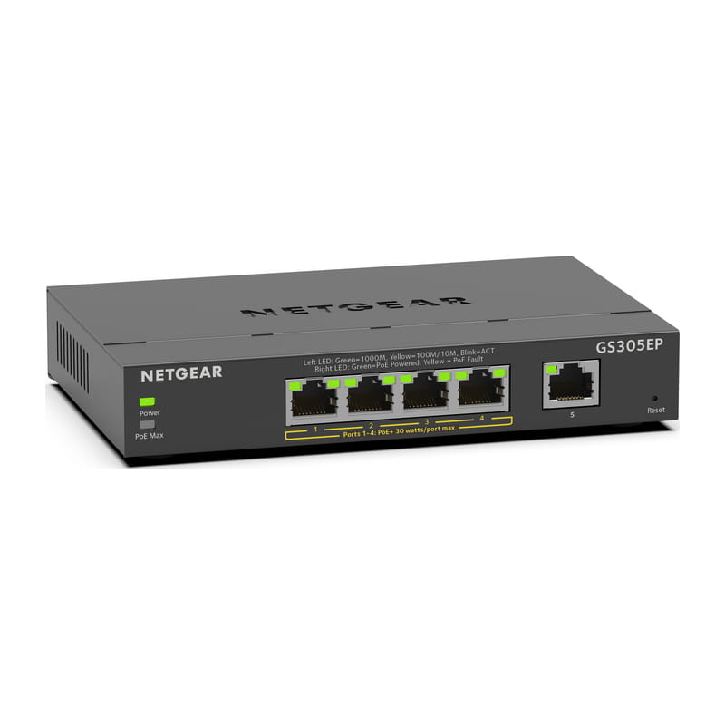GS305EP-100JPS PoE+(63W) ギガ5ポート アンマネージプラススイッチ