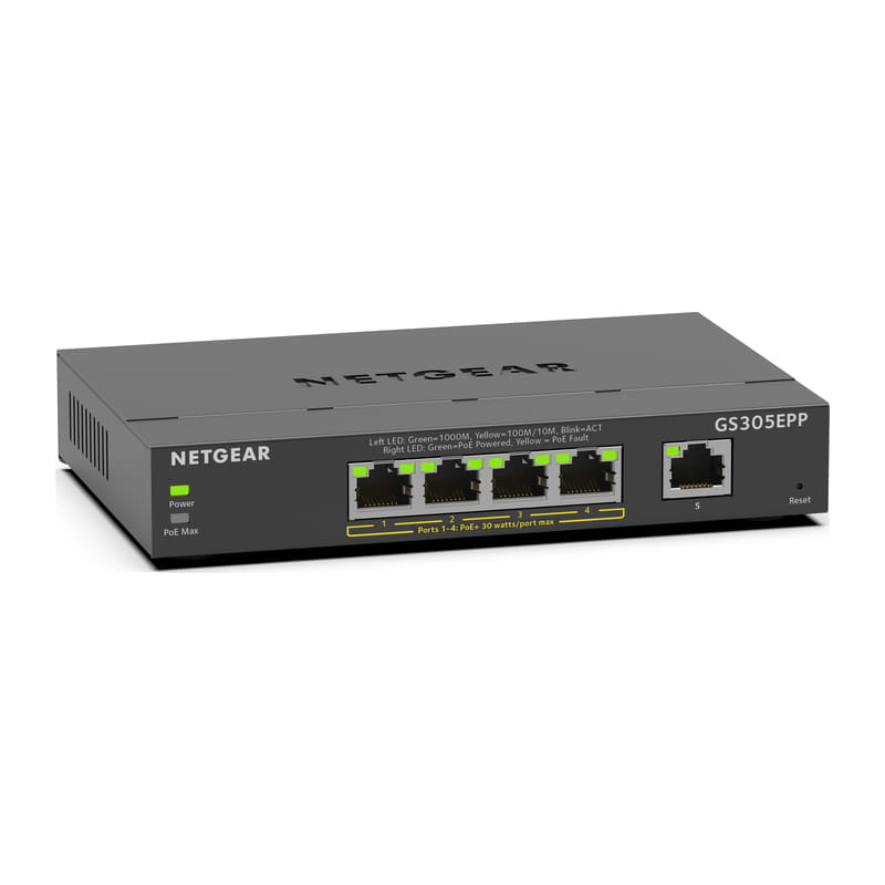 GS305EPP-100JPS PoE+(120W) ギガ5ポート アンマネージプラススイッチ