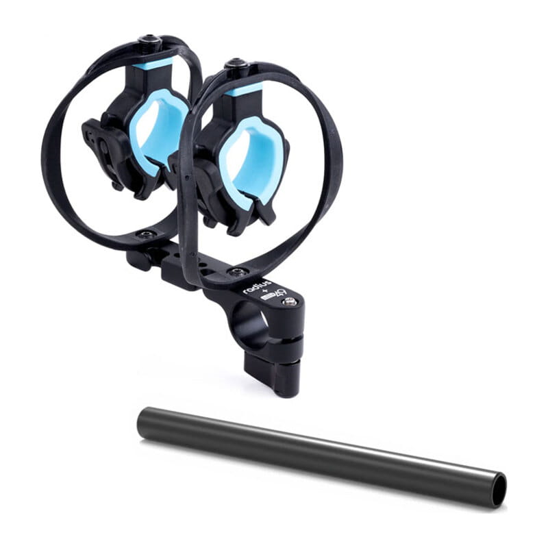 Microphone Shock Mount (Sideways 15mm Rod) + 15mm Rod (7 Aluminum) M49-MIC-S15-7A