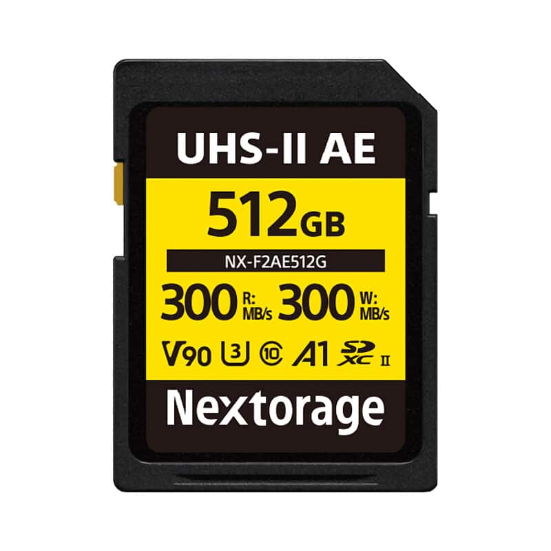 SDXC UHS-II U3 V90 メモリーカード 512GB NX-F2AE512G