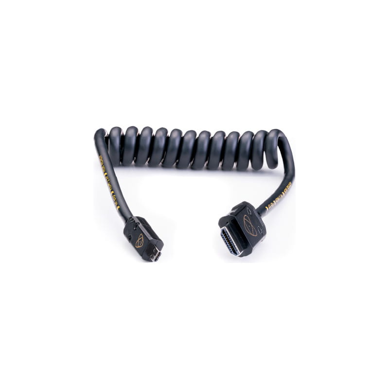 ATOMFLEX PRO HDMI COILED CABLE (Micro to Full 30cm) ATOM4K60C1