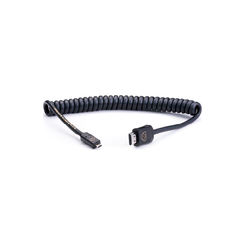 ATOMFLEX PRO HDMI COILED CABLE (Micro to Full 40cm) ATOM4K60C2
