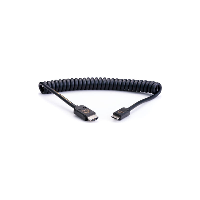 ATOMFLEX PRO HDMI COILED CABLE (Mini to Full 40cm) ATOM4K60C4