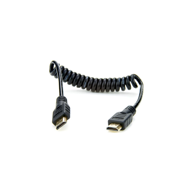 Coiled Full HDMI to Full HDMI Cable (30cm) ATOMCAB010