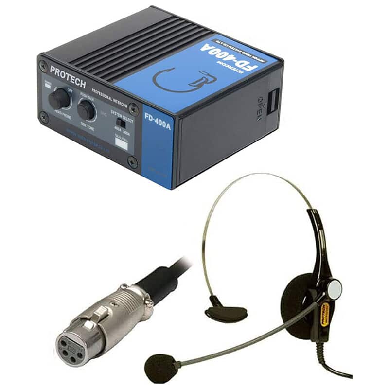 FD-400A/S BNC接続式インターカム オープンエア型ヘッドセット(DL-400)付属セット