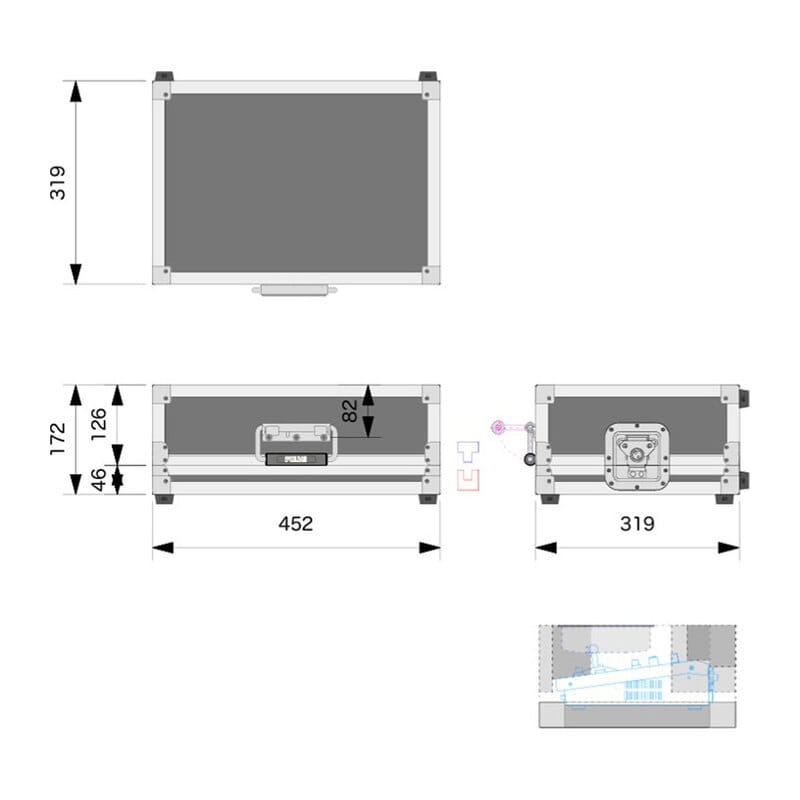 Roland V-80HD用ハードケース PAHC-V80HD