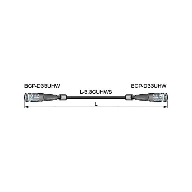 D3.3UHWC005-S 12G-SDI対応移動用BNCケーブル(3C) 50cm
