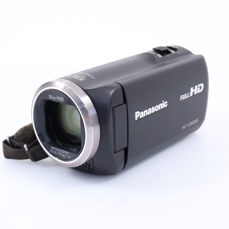 【中古】 Panasonic ビデオカメラ HC-V360MS　ブラック Panasonic HC-V360MS ブラック HC-V360MS-K AB-ランク 中古｜フジヤカメラ