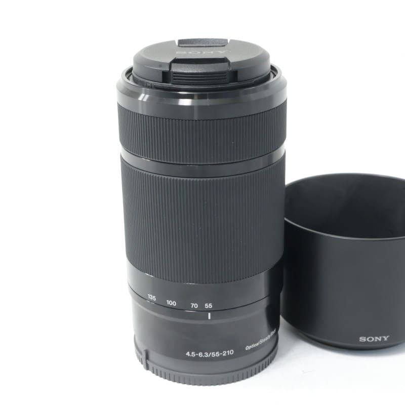 SONY E 55-210mm F4.5-6.3 OSS ブラック SEL55210B AB+ランク 中古 