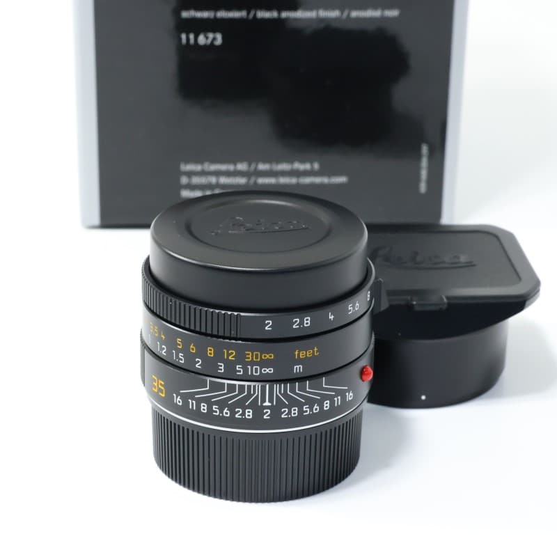 【美品】Leica ズミクロン M35mm F2.0 ブラック (11673) Leica ライカ ズミクロンM f2/35mm ASPH. ブラック 11673 中古