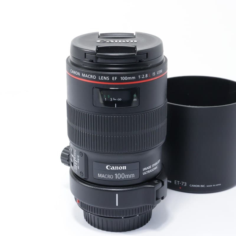 【完動品】Canon EF 100mm F2.8 MACRO USM 三脚座付き Canon EF 100mm F2.8 L マクロ IS USM + 三脚座 AB-ランク 中古