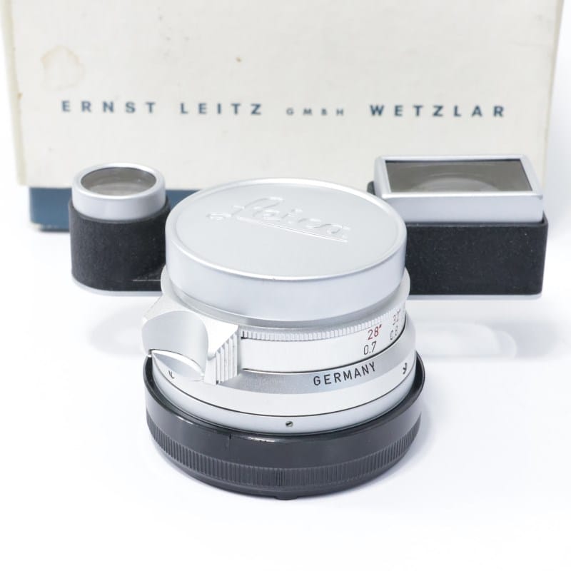 Leica summicron ズミクロン M35mm 8枚玉 メガネ 元箱付 Leica ズミクロン M 35mm F2 M3用メガネ付 シルバー 8枚玉 ABランク