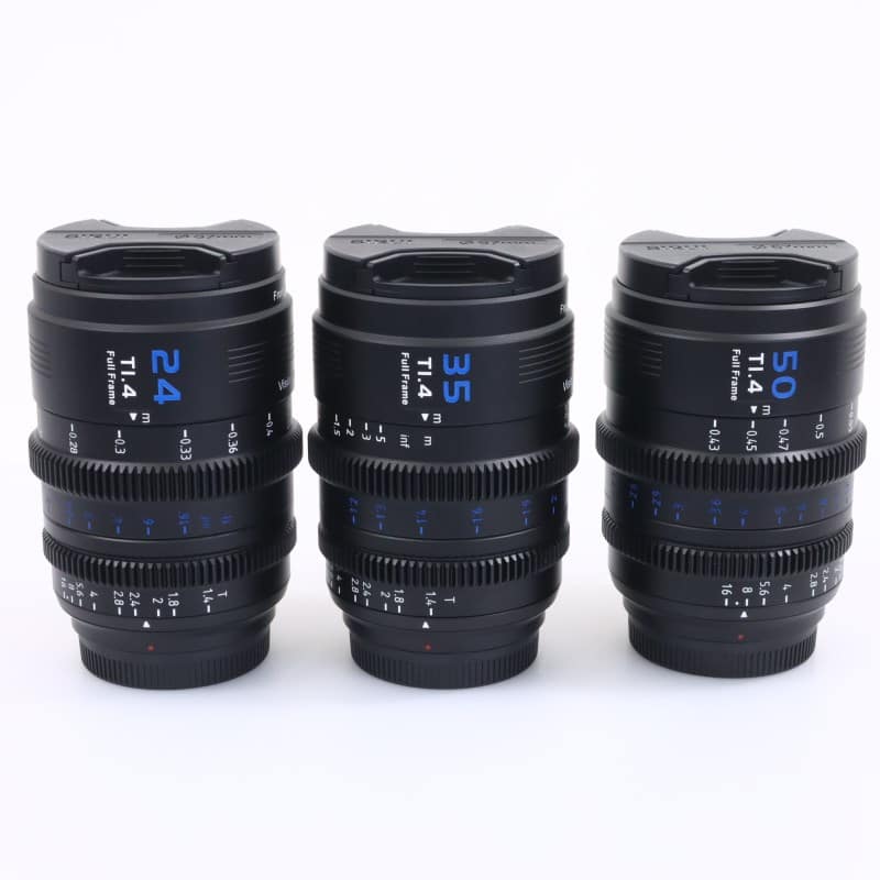 マウント交換式シネマレンズ Vision Prime T1.4 Full Frame 3本セット(24/35/50) E/ブラック(L/RF/Z交換マウントアダプター付)