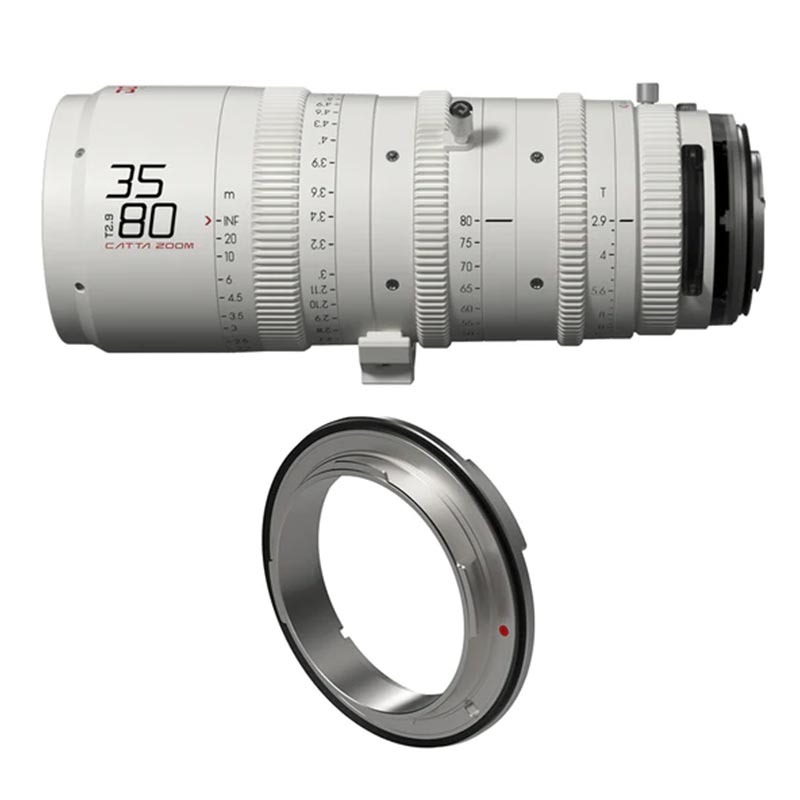 Catta Zoom 35-80mm T2.9 Eマウント ホワイト 交換用Lマウント同梱モデル DZO-FF3580E-L