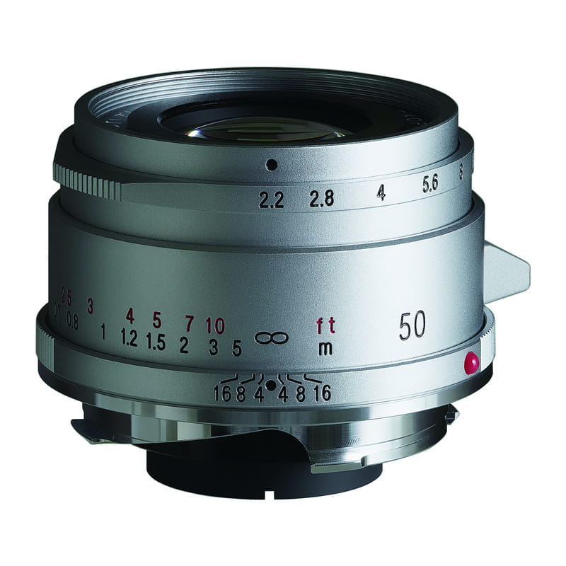 良質  COLOR-SKOPAR Voigtlander 50mm シルバー｜新品通販 VM F2.2 レンズ(単焦点)