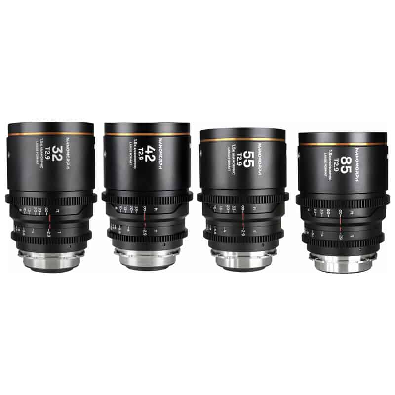 Nanomorph LF Prime 4-Lens Bundle (32mm/42mm/55mm/85mm) Amber LAO0710