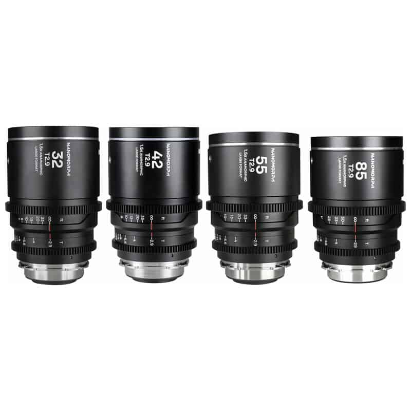 Nanomorph LF Prime 4-Lens Bundle (32mm/42mm/55mm/85mm) Silver LAO0711