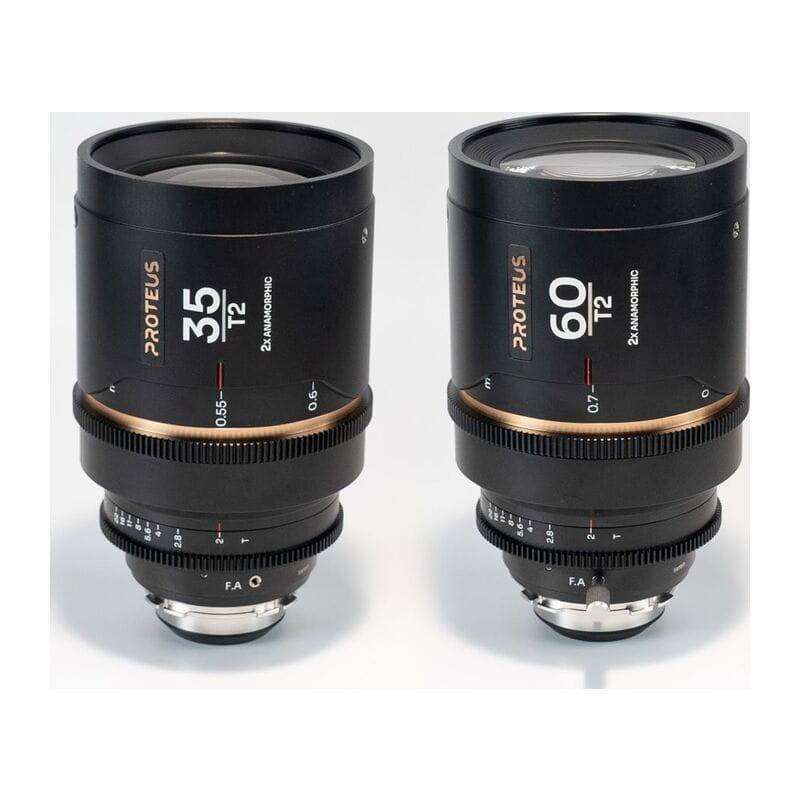 Proteus 2×Anamorphic 2Lens Bundle (35mm/60mm) Amber Arri PL/Canon EF
