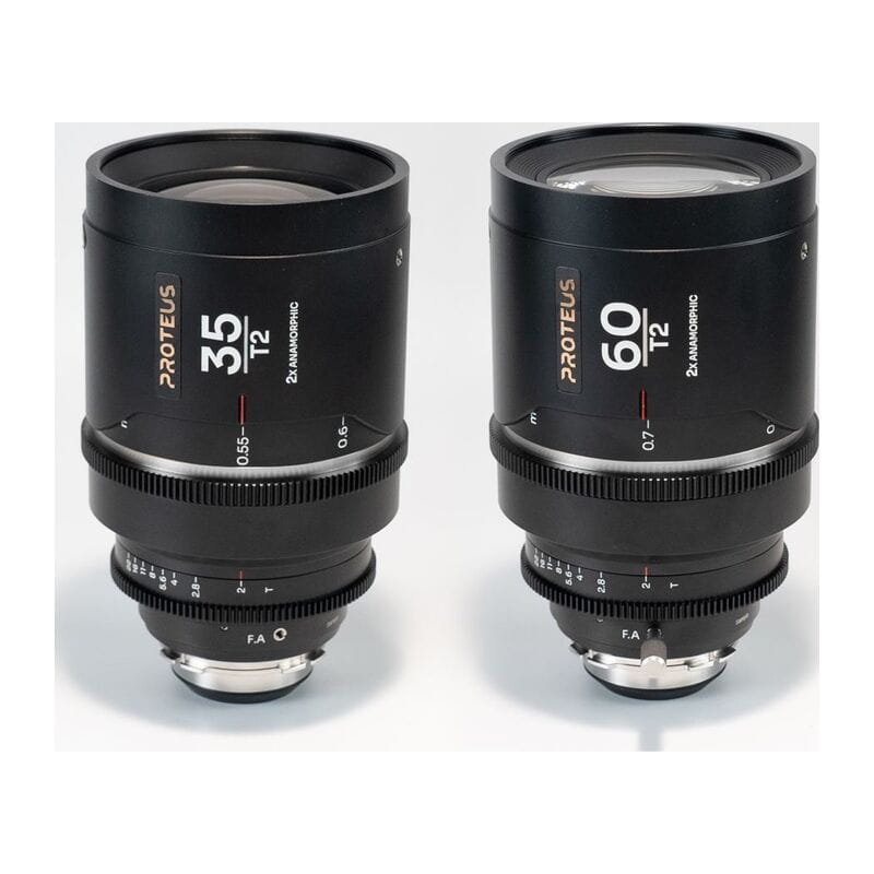 Proteus 2×Anamorphic 2Lens Bundle (35mm/60mm) Silver Arri PL/Canon EF