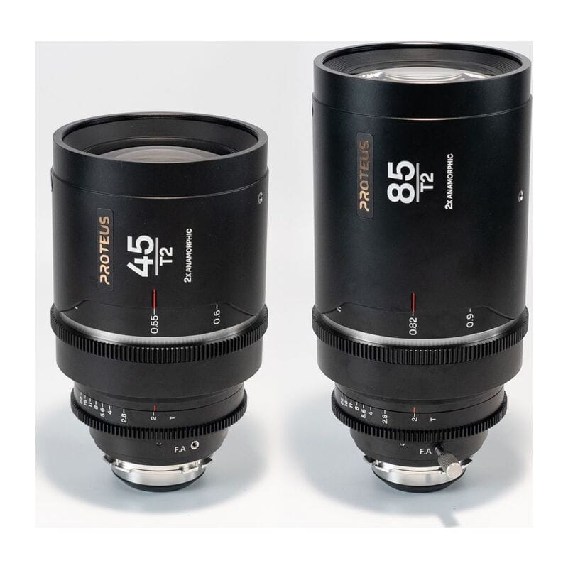 Proteus 2×Anamorphic 2Lens Bundle (45mm/85mm) Silver Arri PL/Canon EF