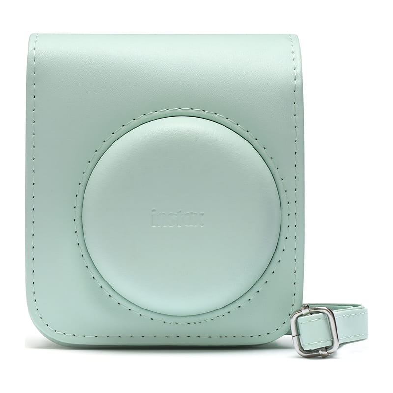 instax mini 12用 カメラケース ミントグリーン