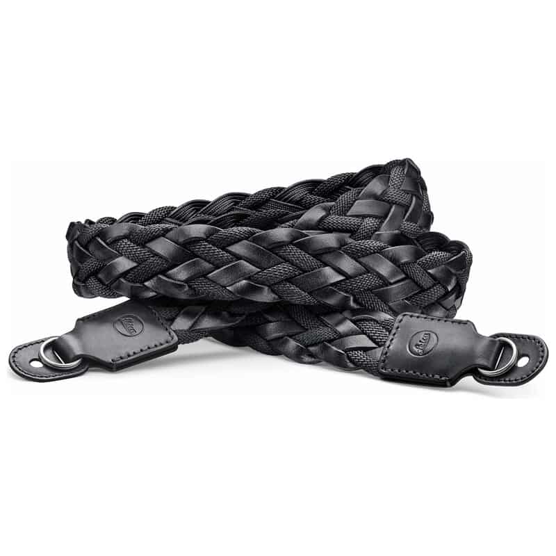 キャリングストラップ 平編みレーヨン&レザーブラック 14696(2025年12月発売予定)