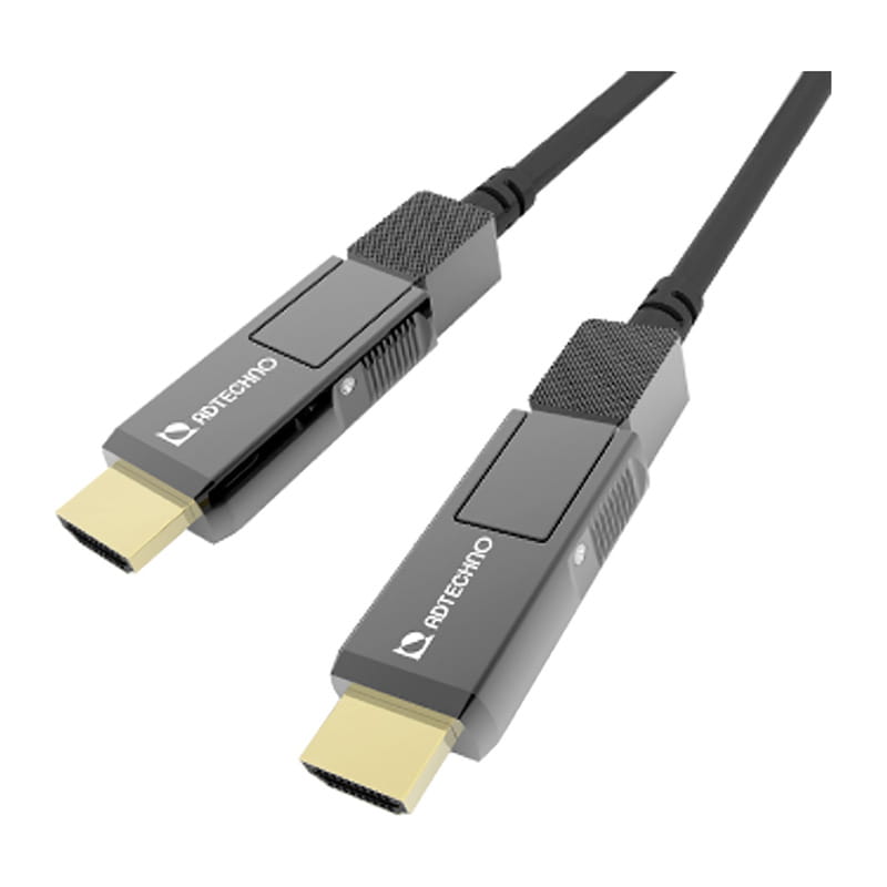 AHG-030M 18Gbpsフルスペック対応高強度光ファイバ脱着式HDMIケーブル 30m