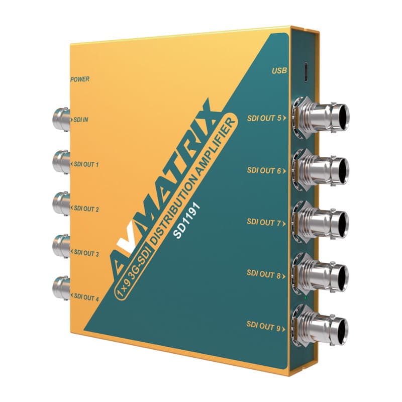SD1191 リクロック搭載 3G-SDI 9 分配器