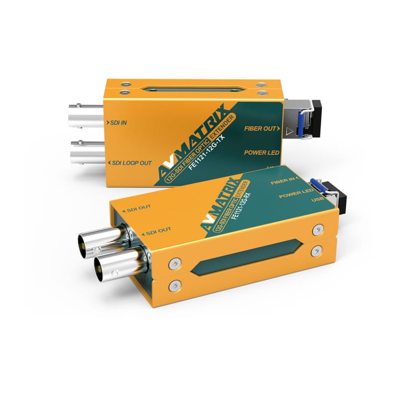 FE1121-12G リクロック搭載 12G-SDI 光延長器 送受信機セット