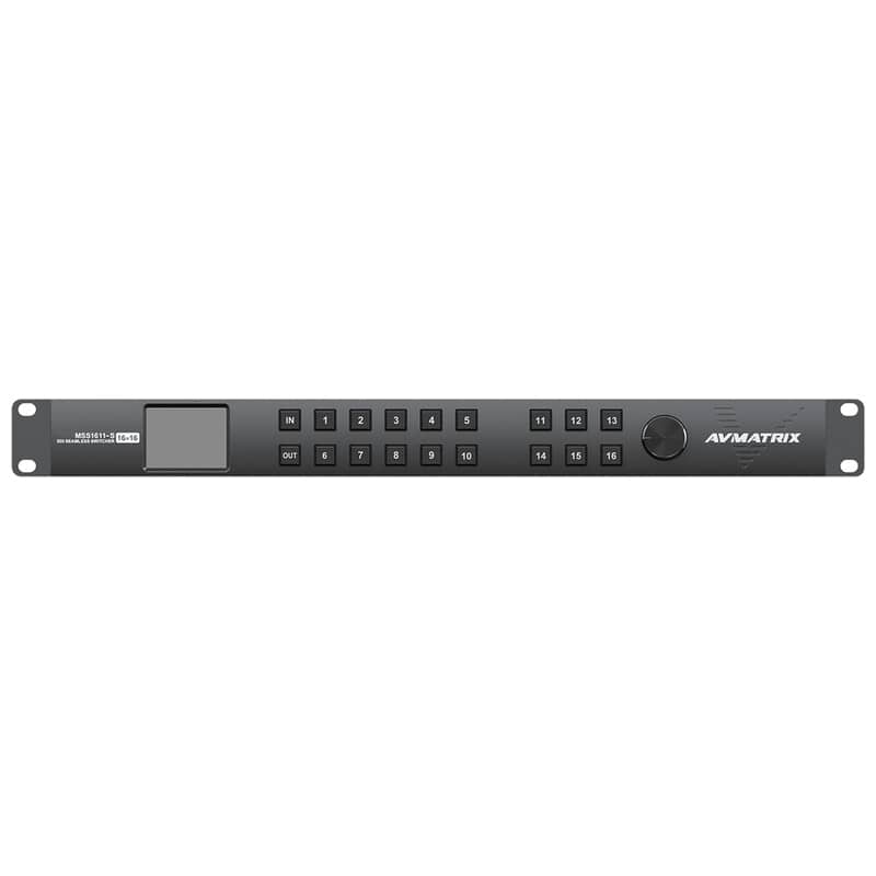 MSS1611-S 1Uラックマウント対応 16x16 3G-SDIシームレスマトリックススイッチャー