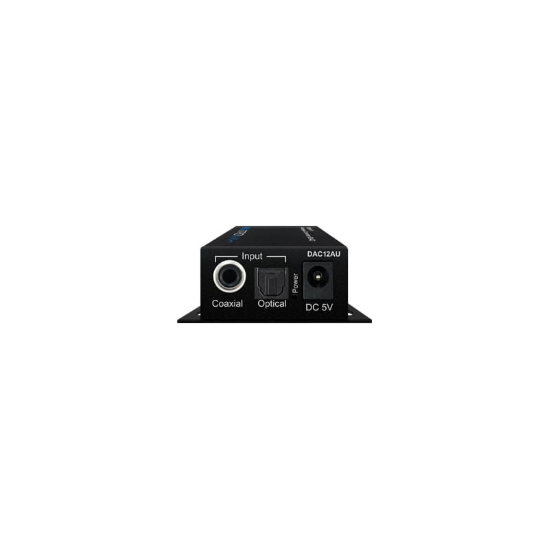 DAC12AU 同軸デジタル/光デジタルオーディオ→アナログステレオ（L/R）オーディオコンバータ