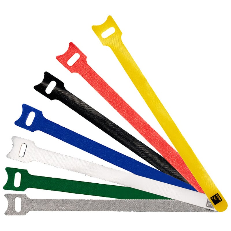 フック & ループ タイ 12mm x 200mm(7色 x 15個入) FHOOKLOOP-20