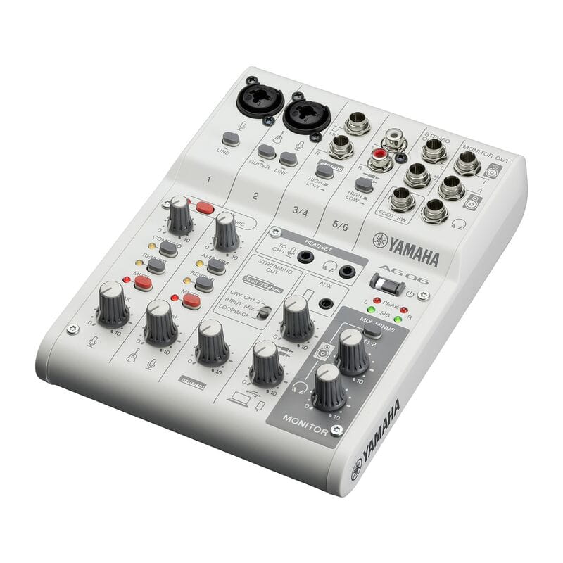 AG06MK2 White 6チャンネルライブストリーミングミキサー