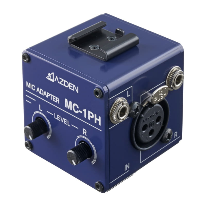 MC-1PH(Blue) ファンタム電源供給機能付きマイクアダプター