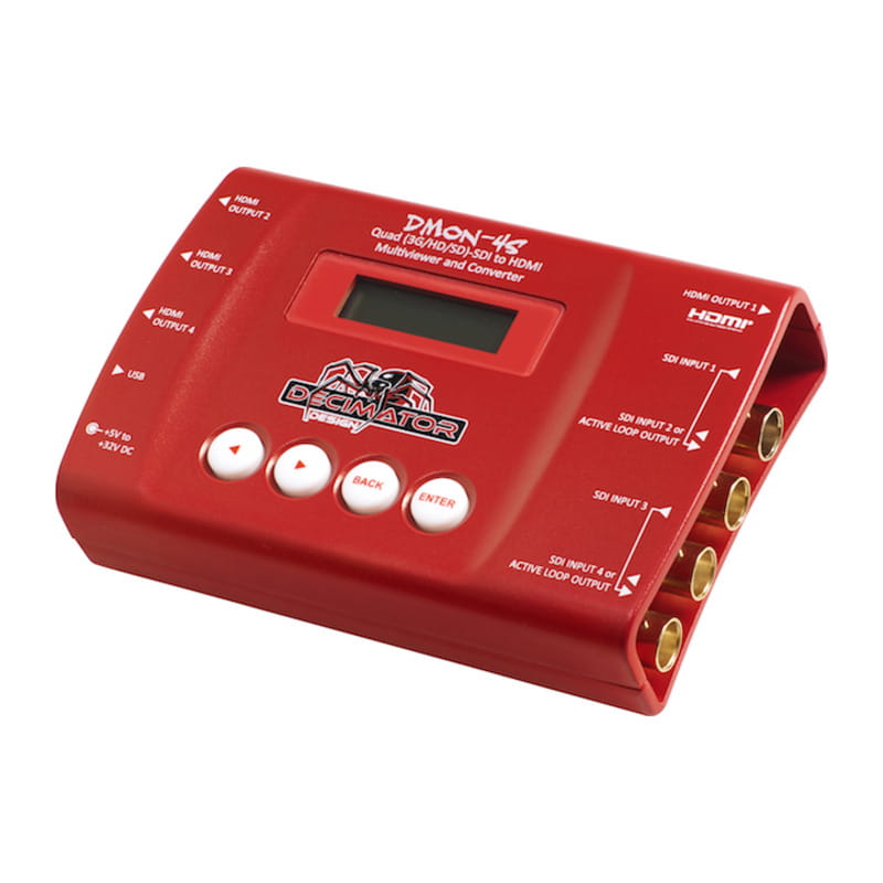DMON-4S 1:4 マルチビューワー/SDI to HDMI コンバータ