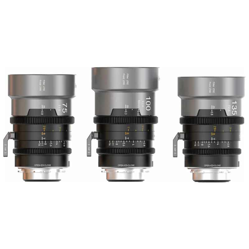 IronStar 75/100/135mm フルフレーム アナモルフィックレンズ 3本セット PL/ナチュラル(EFアダプター/フィルター2種付) IRON-3DS-N-292A(2026年6月22日発売予定)