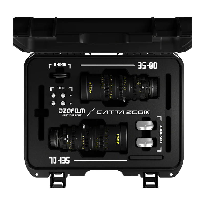 Catta 35-80 & 70-135mm T2.9 Eマウント シネマズームレンズ 2本セット ブラック 保護ケース付 DZO-FFCatta2E-BLK