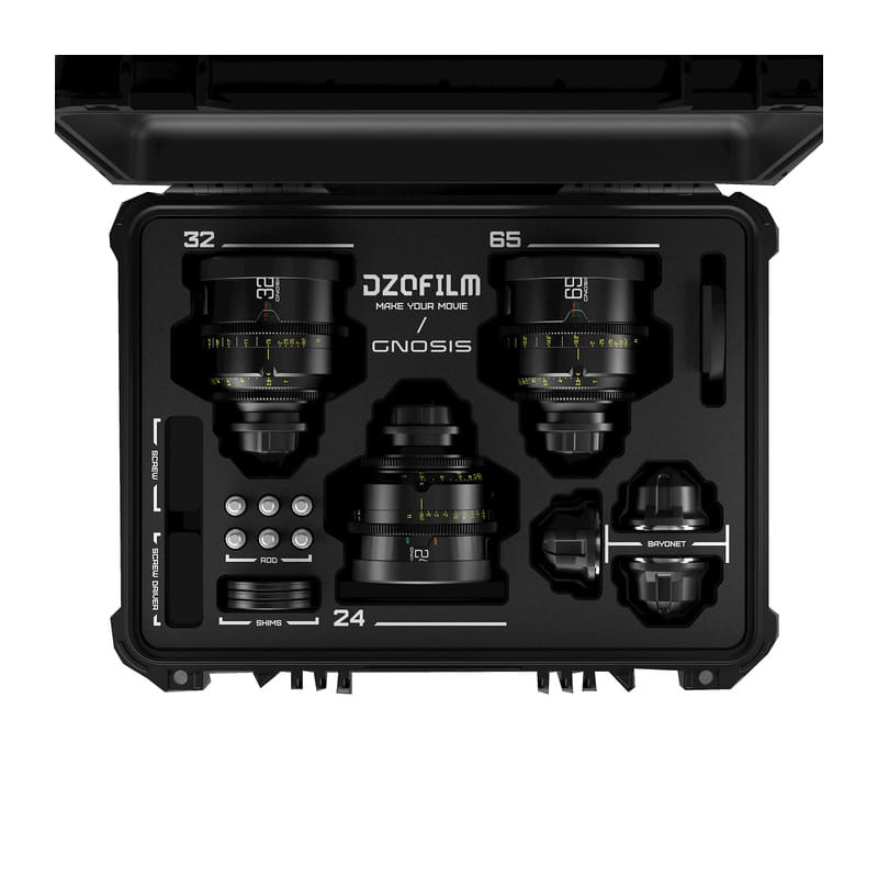 Gnosis Macro バンドル 24mm/32mm/65mm T2.8 メートル表示(ハードケース付) DZO-G28K3ALPLM