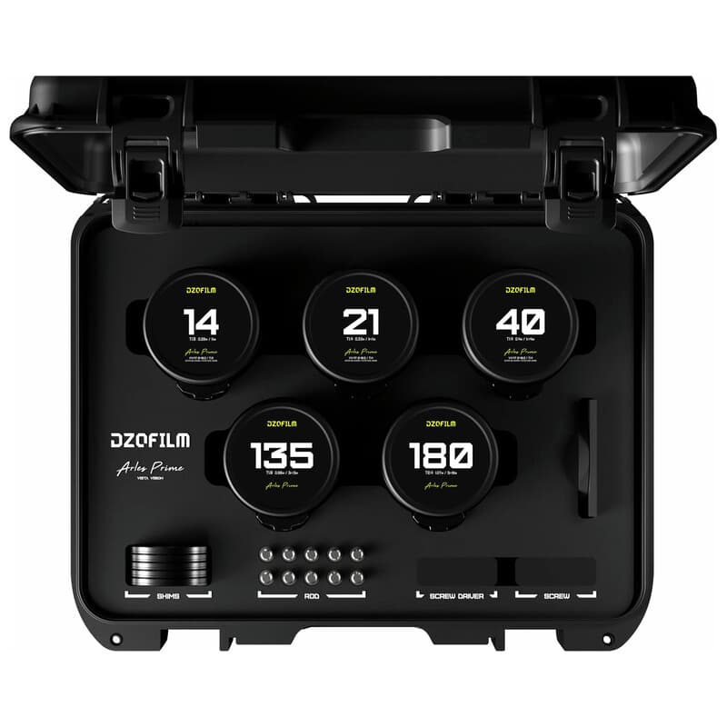 Arles Prime 14/21/40/135/180mm FF/VV プライムシネレンズ 5本セット(PLマウント/メートル表記) DZO-SAP5B14MPL