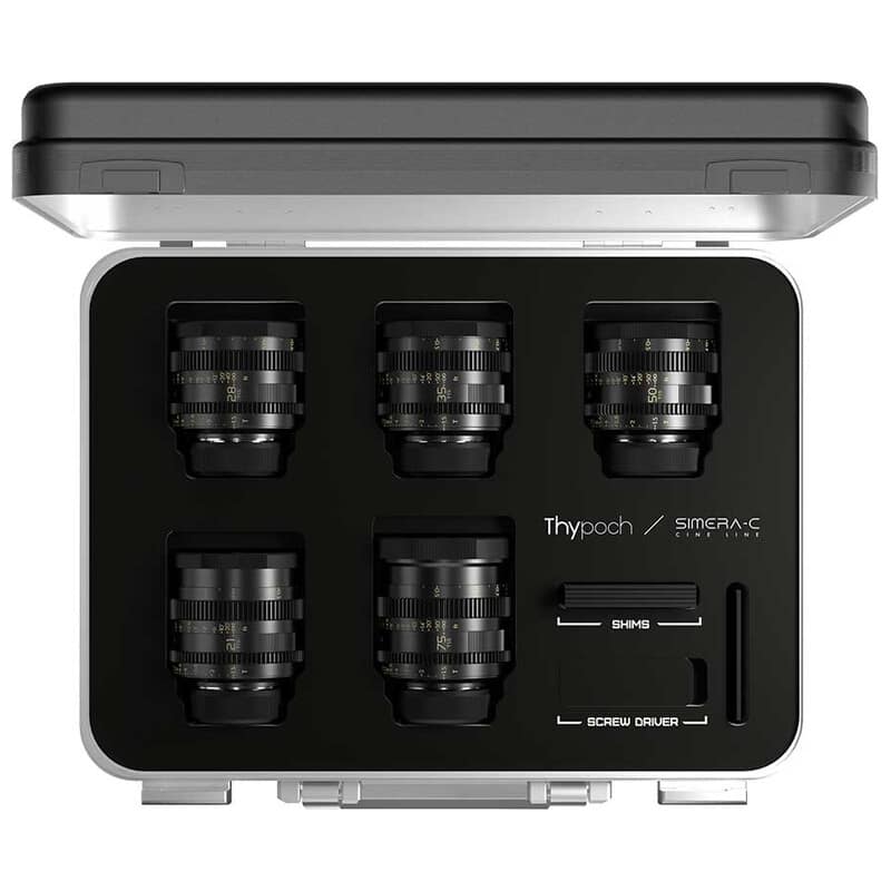 Simera-C 21mm/28mm/35mm/50mm/75mm T1.5 Mマウント ブラック 5本セット TP-SC5P-M