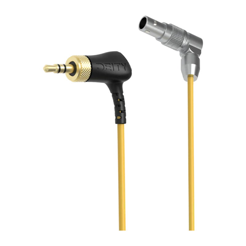 C13 Locking 3.5mm TRS to Right-Angle 5-Pin LEMO Timecode Cable DTS0272D60