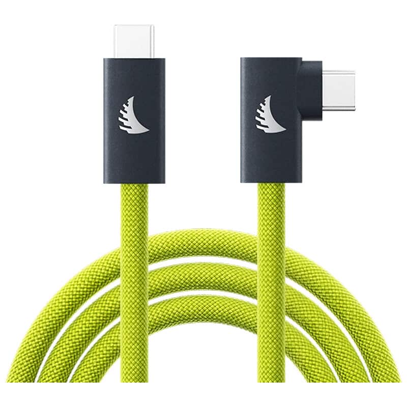 USB-C 3.2 Solid Flex Tether Cable Right-Angle Lime 4.5 m UC3SFRAL450