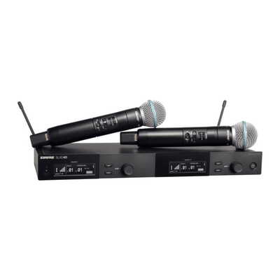 SLXD2/B58Aハンドヘルド型送信機デュアルワイヤレスシステム SLXD24DJ/B58-JB