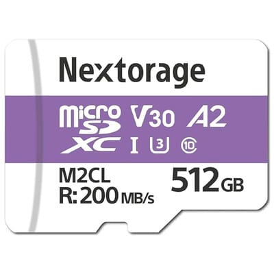 microSDXC UHS-I V30 U3 CL10 メモリーカード 512GB NX-M2CL512G