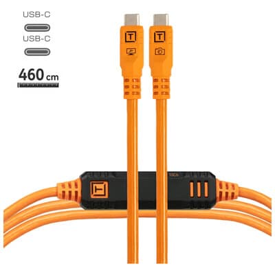 テザープロ オプティマ 10G USB-C ケーブル(4.6m) オレンジ CUC15G2-ORG