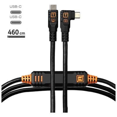 テザープロ オプティマ 10G USB-C ケーブル ライトアングル(4.6m) ブラック CUC15RTG2-BLK