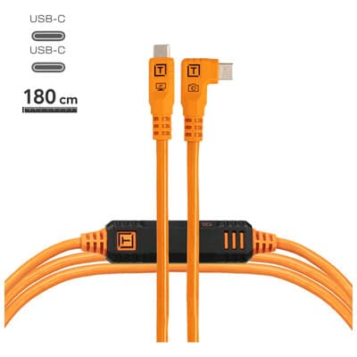 テザープロ オプティマ 10G USB-C ケーブル ライトアングル (1.8m) CUC06RTG2B-ORG