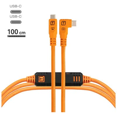 テザープロ オプティマ 10G USB-C ケーブル ライトアングル (1m) CUC03RTG2B-ORG