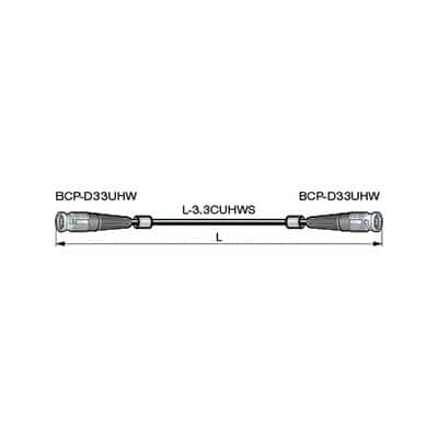D3.3UHWC005-S 12G-SDI対応移動用BNCケーブル(3C) 50cm