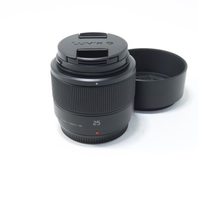 【美品】Panasonic LUMIX G 25mm f1.7 単焦点 ブラック Panasonic LUMIX G Series 25mm F1.7 Lens - H-H025K